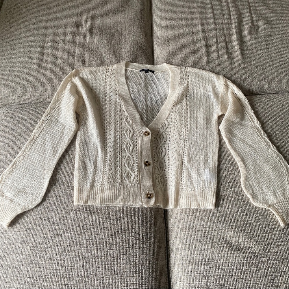 Lulus Lightweight Cream Cardigan
